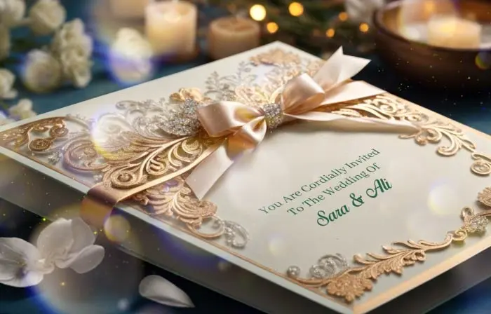 Elegant 3D Muslim Islamic Wedding Invitation Slideshow